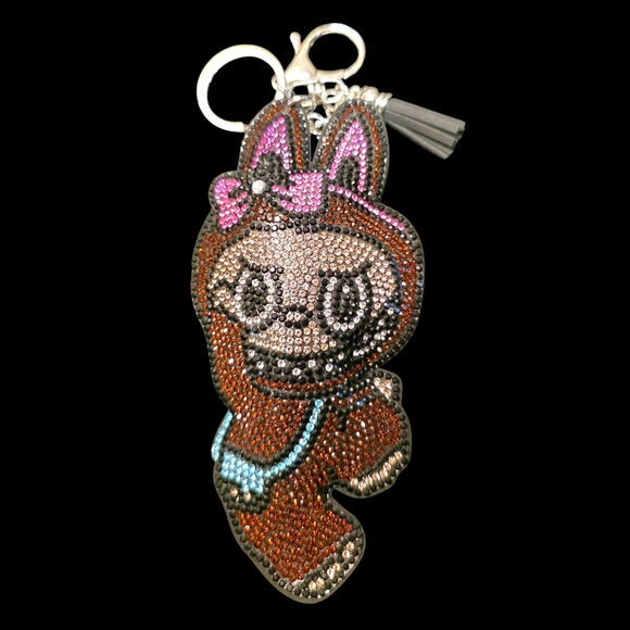 Large Labubu Rhinestone Keychain – Sparkly Bag Charm - Picture 1 of 3